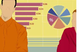 схематичное изображение сотрудников у диаграмм