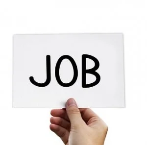 табличка с надписью JOB