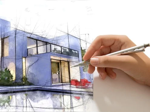 Чертеж СПК и рука с ручкой